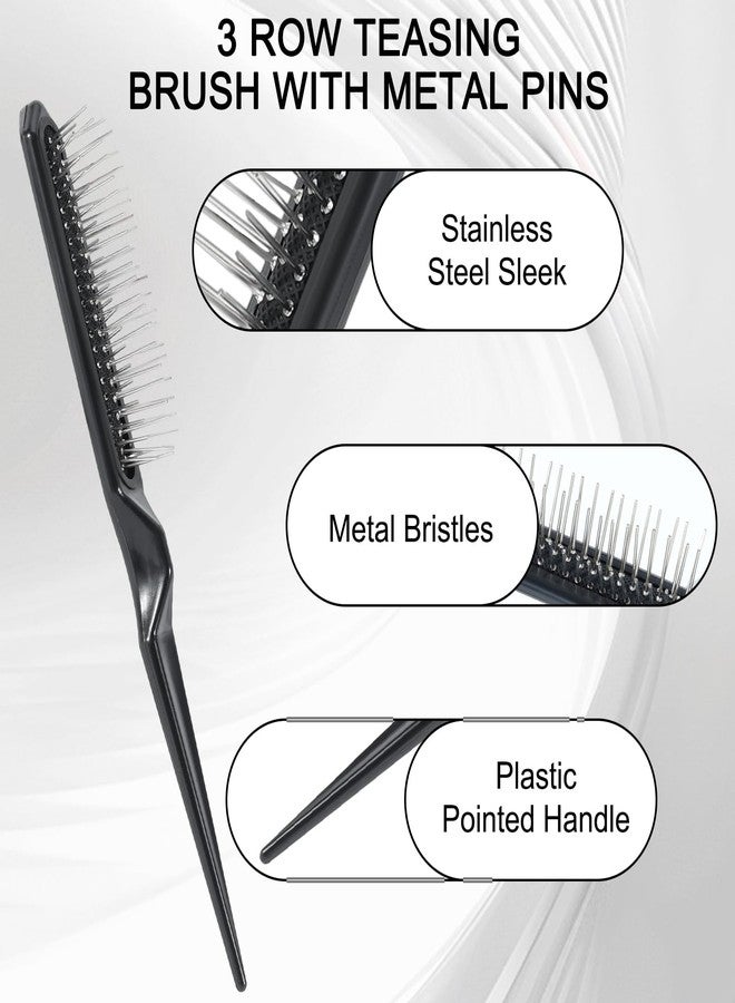 SIMPOR Wig Brushes for Synthetic Hair Wig Comb Set 3 Row Wire Brush Hair Extension Wire Loop 3 PCS - Image 4